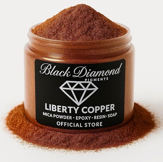 BLACK DIAMOND PIGMENTS Liberty Copper Pearlescent Resin Color Pigment 51g | Professional Grade, Mix with Epoxy Eye Shadow Slime Candles, 100% Vegan