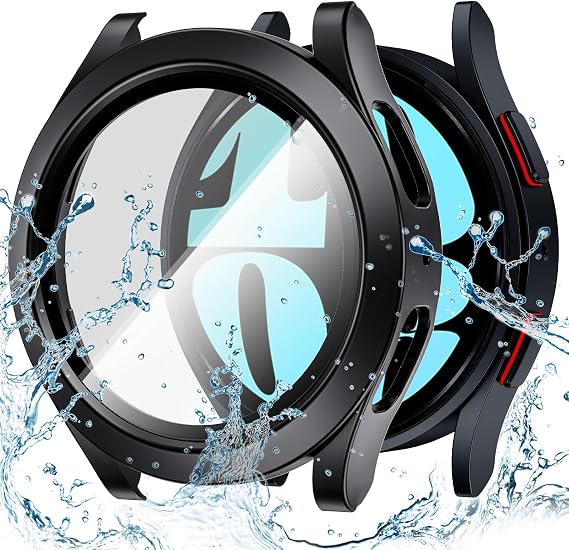 Goton Waterproof Case for Samsung Galaxy Watch 6 Screen Protector 44mm