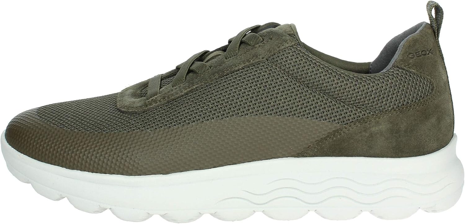 Geox Mens Low-Top Trainers Sneaker, 07t22 Military, 6.5