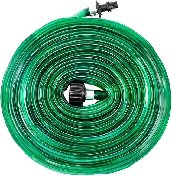 Garden Soaker Hose 50ft for Backyard: 1/2" Heavy Duty Watering Sprinkler - Efficient Irrigation Tubing for Outdoor Lawn Patio Farm