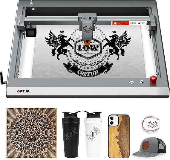 Ortur Laser Master 3 Laser Engraving Machine, 10000mW High Precision Laser Engraver for Wood and Metal, Acrylic Glass Leather, Good Choice for Personalized Gifts and Making Money, Laser Class 4