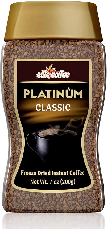 Elite Platinum Freeze Dried Instant Coffee, 7.5 oz