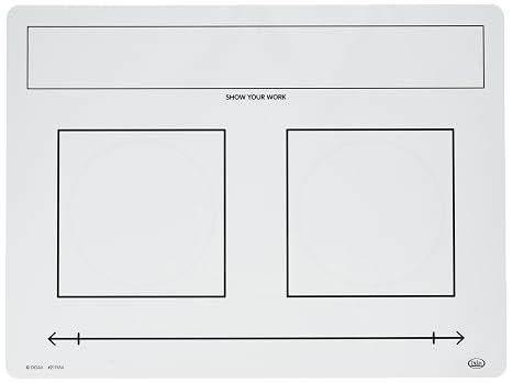 Didax Educational Resources, 10-Board Set Write-On/Wipe-Off Fraction Mats, White, Black (211584)