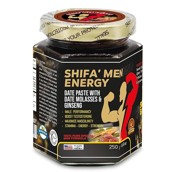 Restivo Shifa' Natural Energy Blend Date Paste with Date Molasses & Ginseng 250g / 8.8 oz