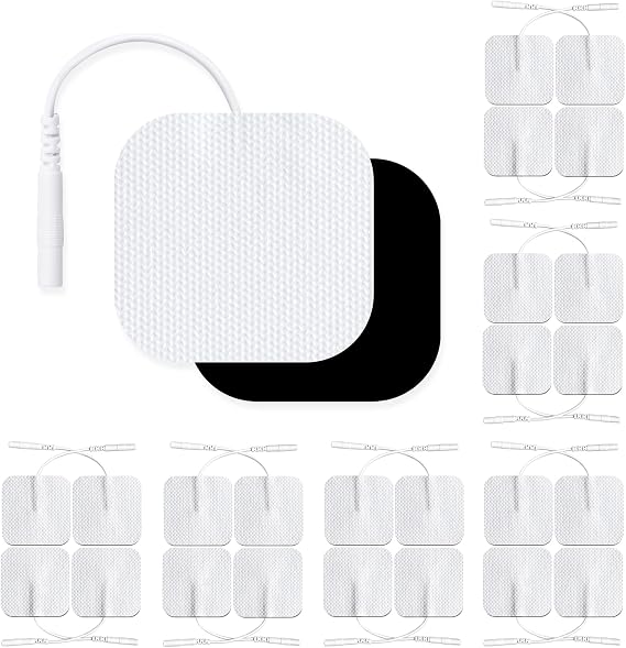 24 Pack 2''X2'' Large TENS Unit Electrode Pads, White
