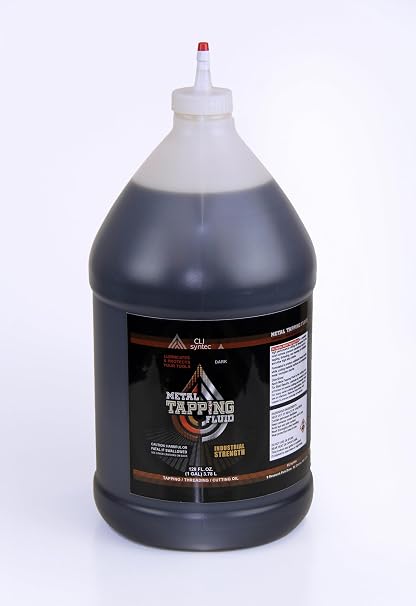 Premium Metal Tapping Fluid, Cutting Oil - 128 FL. OZ. (1 Gallon) for Drilling, Threading and Cutting, Dark Formula, Industrial Strength, Made in The USA