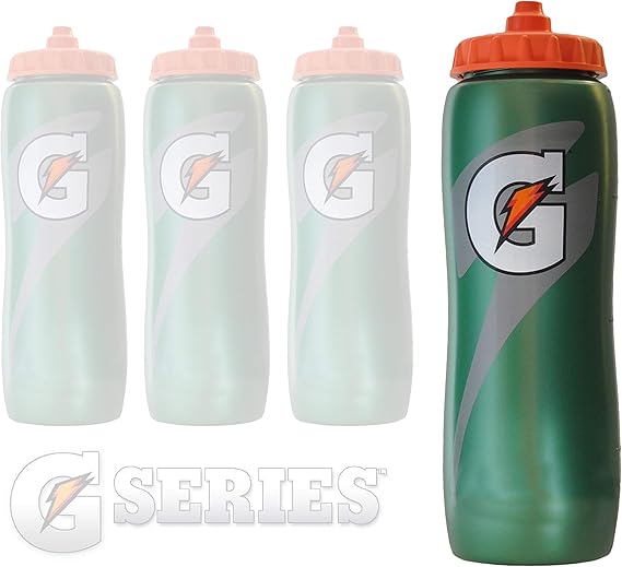 Gatorade 50220SM G Series Performance Squeeze Bottle 32oz (4 Pack), Pearl Green