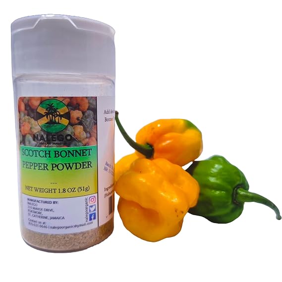 Jamaican Scotch Bonnet Pepper Powder (100% Scotch Bonnet) - Habenero - SPICY (2 Ounce)