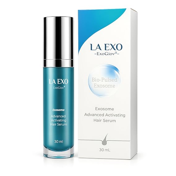 Biochemical Pulse Exosome Hair Growth Serum Care Solution for Hair Density, Reduces Shedding and Promotes a Healthy Scalp | Daily Strengthening Treatment for Weak or Damaged Hair | 30ml