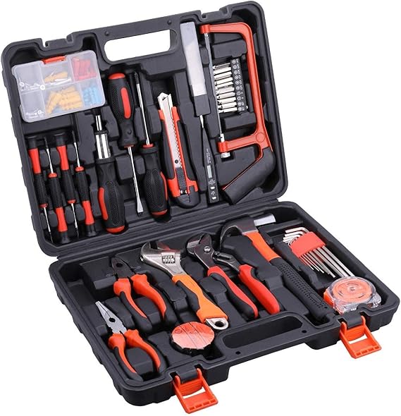 Tool Set, Home Repair, Work, Household, Car, Bicycle, Motorcycle, Work Tool Set, Auto Maintenance, Furniture Assembly & Home Maintenance, Toolbox, Home Tool Set, Home Maintenance Set of 100
