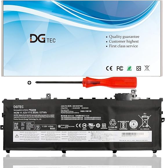 01AV429 01AV430 01AV431 01AV494 Replacement Laptop Battery for Lenovo ThinkPad X1 Carbon 5th Gen Carbon G6 Gen 2017 2018 SB10K97586 SB10K97587 SB10K97588