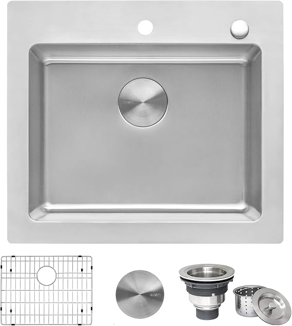Ruvati 21-in 16-Gauge Stainless Drop In Kitchen Sink - RVM5021