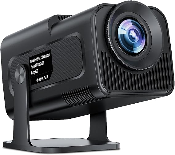 Mini Projector with WiFi Bluetooth, Built-in Apps - Salange HY320 4K 1080P Mini Projector, 12000 Lumen, Android 11.0, 270 Adjustable Stand, Auto Keystone, pk HY300 Projector [2025 Upgrade]