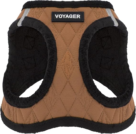 Voyager Step-in Plush Dog Vest Harness -Beige Plush, X-Small