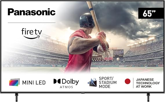 Panasonic W95 Series (2024 Model) 65-inch Mini LED 4K Ultra HD Smart Fire TV, Local Dimming, 144Hz Refresh Rate - 65W95AP