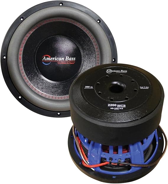 American Bass 10" HD Series 4000W Dual 1 Ohm Subwoofer HD-10-D1