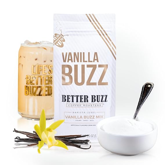 Better Buzz Vanilla Coffee Creamer (Vanilla Buzz) 20 Ounce (Pack of 1), Powder Creamer Drink Mix for Flavored Latte Coffee Experience