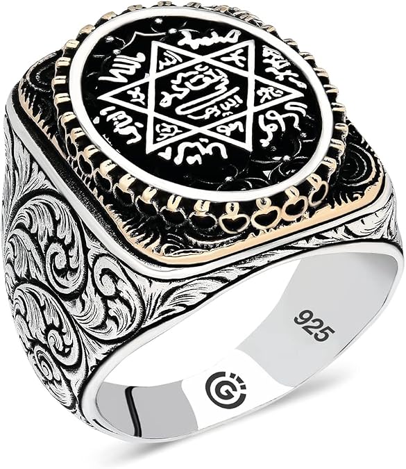 Silver Seal Of Solomon Ring, Solomon Signet Ring, King Solomon Ring, 925k Sterling Handmade Silver Ring, Gift For Him