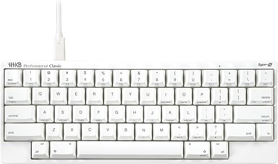 HHKB - Happy Hacking Keyboard Professional Classic Type-S, Snow | Wired, USB-C, Silent, Mac, Windows, Printed |