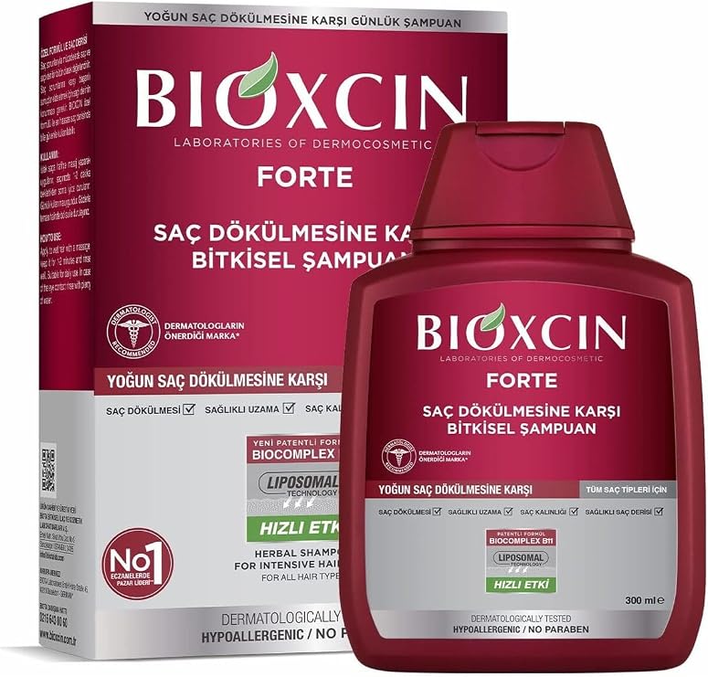 Bioxcin Forte Saç Dökülmesine Karşı Bitkisel Şampuan, 300 ml