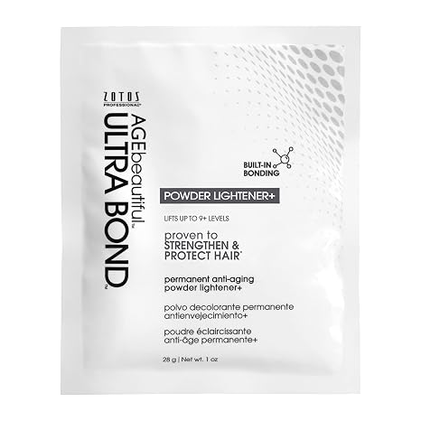 AGE beautiful Permanent Powder Hair Lightener with Ultra Bond Building Formula, Lifts Up to 9+ Levels, Strengthens & Protects Hair, Professional for Highlights