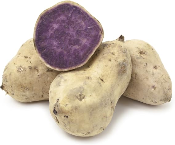 1 Pound White Skin Purple Yam, Japanese Purple Potato or Japanese Sweet Potato
