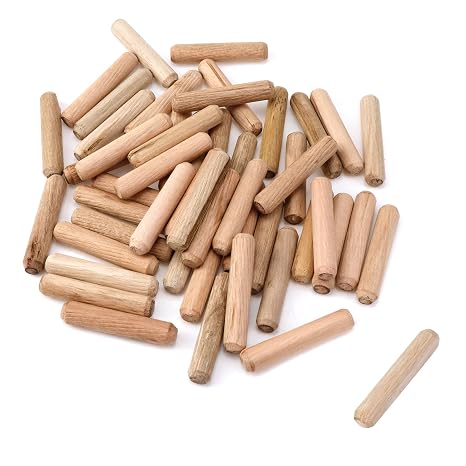 Wooden Dowel Pins 10mm x 50mm (0.39" x 1.97") , Dowel Pins - 50 Pieces.