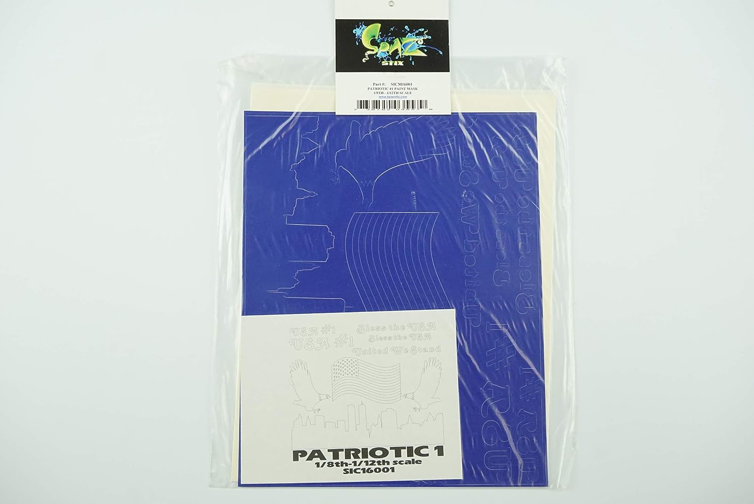 Spaz Stix M16001 Patriotic #1 Prime Paint Mask, 18th-112th Scale