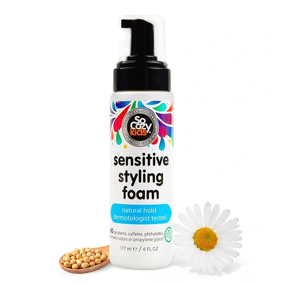 SO COZY Kids Mousse, Sensitive Styling Foam, Helps Tame Frizz, 6 Fl Oz Pump