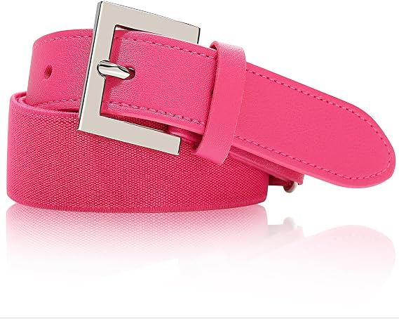 Boy Belt for Kid Baseball Softball Adjustable Fastpitch Elastic Youth Belt | Premium PU Leather Metal Buckle,Adjustable 19"-33",For Baseball,Softball Uniforms,School Outfits Daily Wear