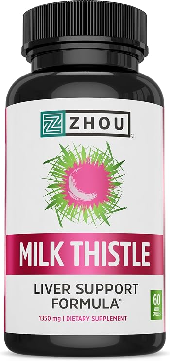 Zhou Milk Thistle - Liver Health Supplement - 60 Vegetarian Capsules