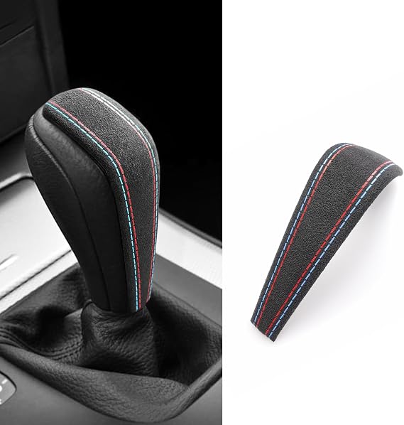 BETTERHUMZ Car Gear Shift Knob Cover for BMW E81 E82 E87 E90 E92 E93