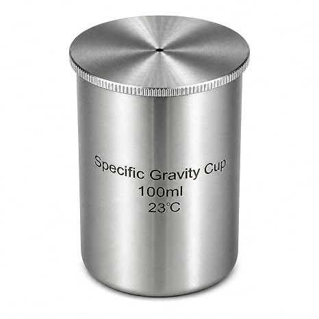 100mL Stainless Steel Specific Gravity Cup, Paint Density Pycnometer