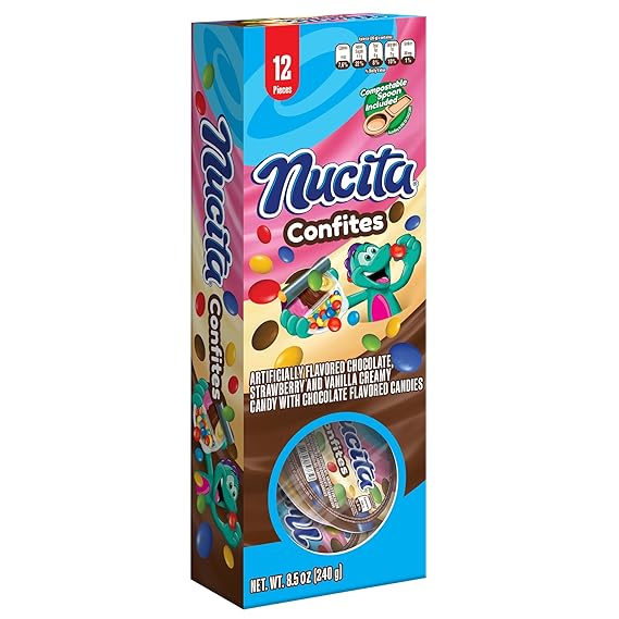 Nucita Confites 3-Flavor Spreadable Candy with Chocolate Candy (12 Pack)