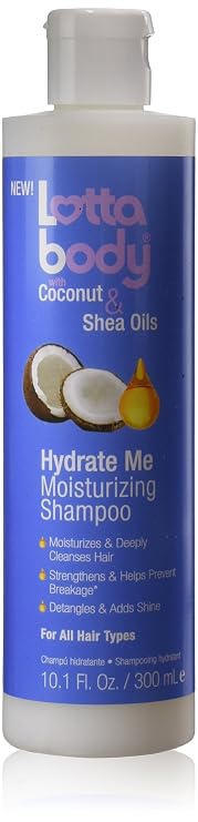 Lottabody Lotta Body Coconut & Shea Oils Hydrate Me Moisturizing Shampoo, 10.1 Oz