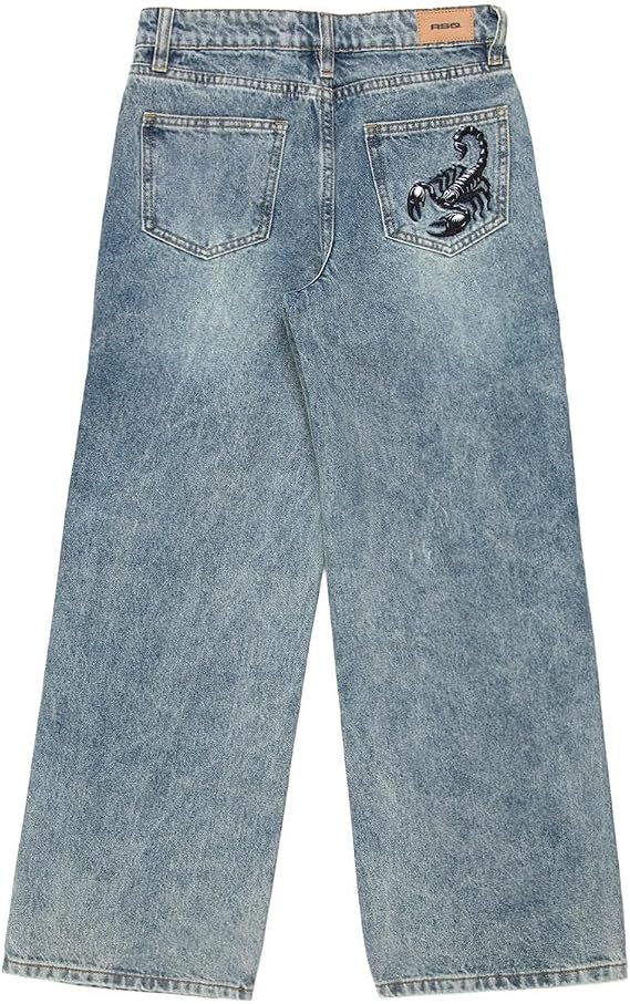 Rsq Boys Embroidered Extra Baggy Jeans