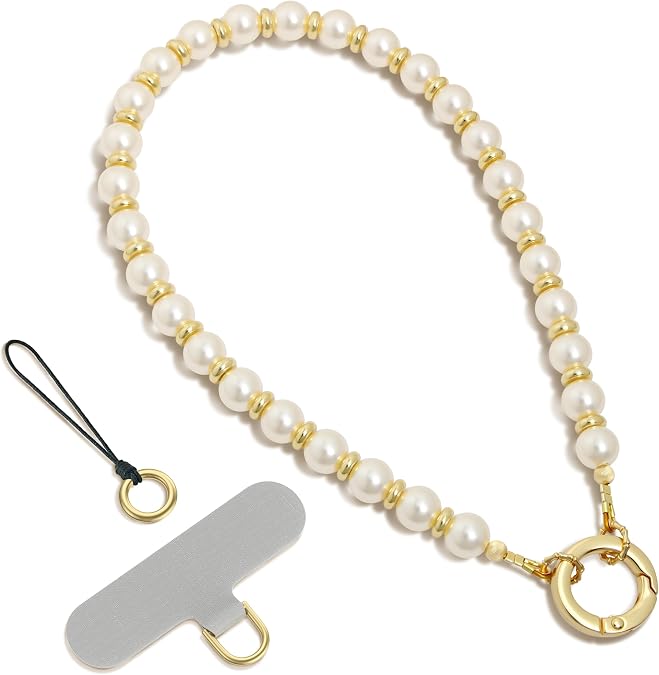 SURPHY Phone Charm, Handmade Beaded Phone Wrist Strap with Tether Tab