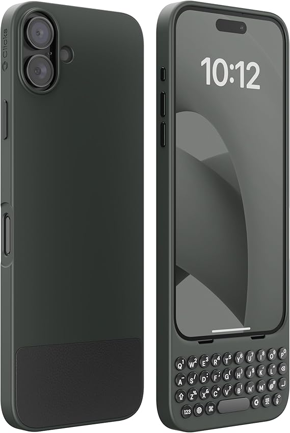 Clicks Keyboard Case for iPhone 16 Plus - Wireless Charging - Onyx