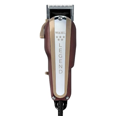 Wahl Professional 5 Star Legend Corded Fading Clipper, Model 8147 | Deep Tooth 2228 Wedge Blade & Extended Lever Widen the Blend Range for Soft Line Fades, 8 Guides, 8 Ft Cord, 16 Oz