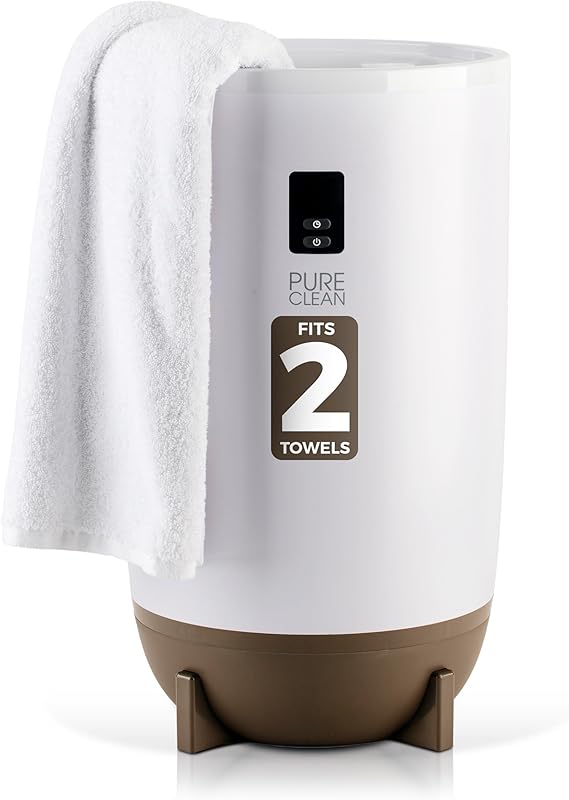 PURE CLEAN Towel Warmers Bucket, with Customized Fragrance for Spa and Bathroom, Luxury Towel Heater Gifts for Him & Her, Auto Shut Off, Fits 2 Large Towels, Blankets, Bathrobes, PJ's (Taupe)