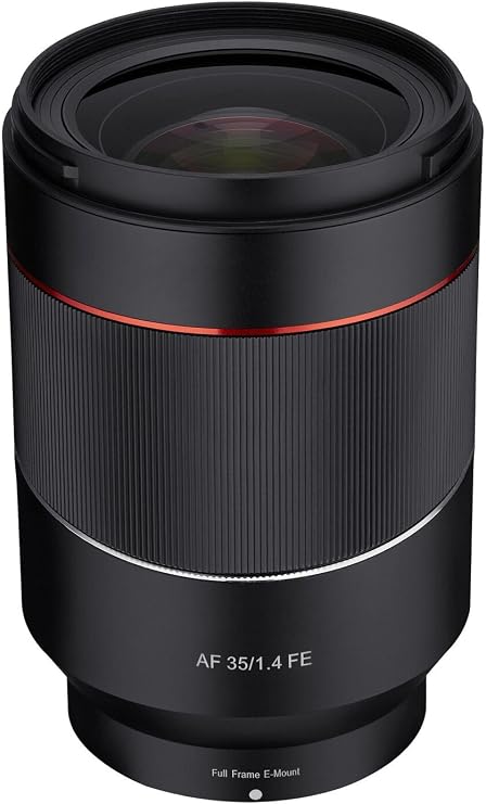 Rokinon 35mm f/1.4 Auto Focus Lens for Sony E-Mount Nex Series Cameras | Fast, accurate autofocus delivers sharp photos and smooth video with premium optical performance.