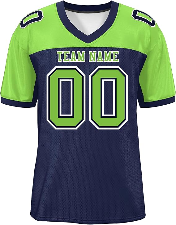 Personalized Football Jersey -Custom Practice Jersey Stitched or Printed Name Number for Men Women Youth