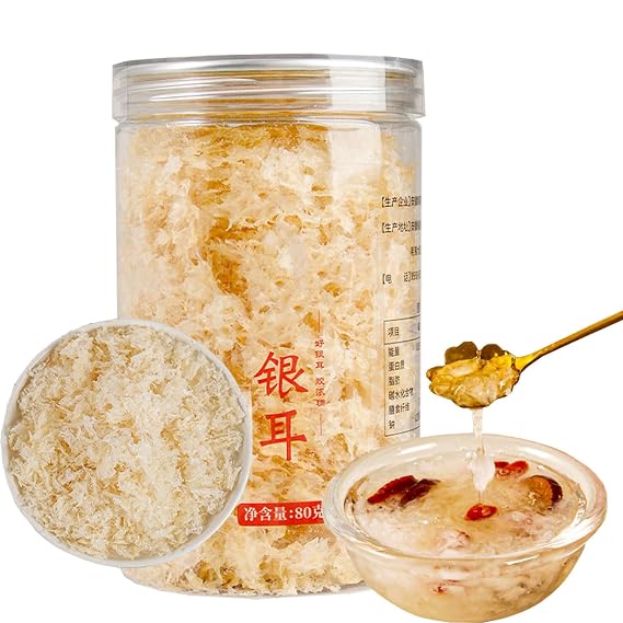 dried white snow fungus mushroom 2.82oz/80g, dried mushrooms for cooking
