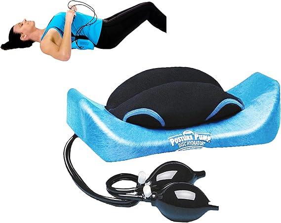 Posture Pump Back Stretcher for Lower Back Pain Relief Lumbar Traction Device and Spine Stretcher for Spinal Decompression Elliptical RockerTM Model 2000 Disc Hydrator
