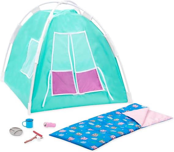 Our Generation 18-Inch Doll Camping Set, Happy Camper Tent Accessory