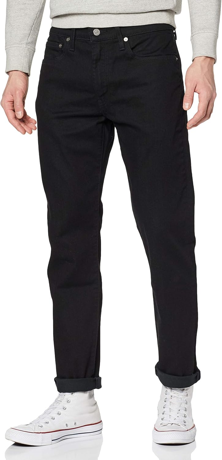 Levis Mens 502 Regular Taper Jeans, Black, 31W x 32L