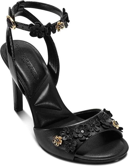KARL LAGERFELD Women's Kallie Flower Embellishment Dress Heel