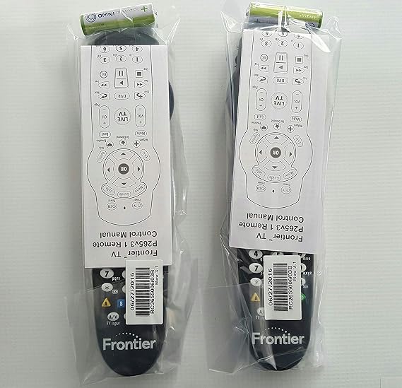 Set of TWO Verizon FiOS TV Replacement Remote Controls by Frontier works with Verizon FiOS systems