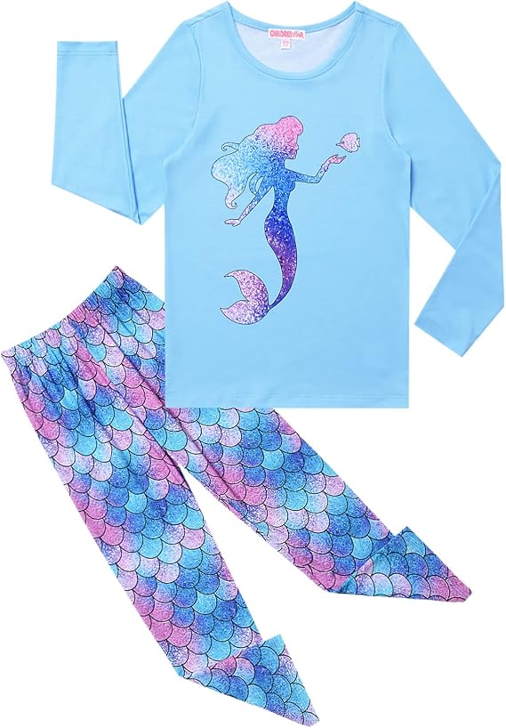 CHILDRENSTAR Girls Pajamas Set Kids Pjs Long Sleeve Cotton Fall Winter Sleep Clothes