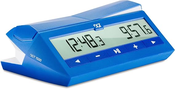 Digital Chess Clock Timer DGT 1500 for Fast-paced Chess Games (Blue)